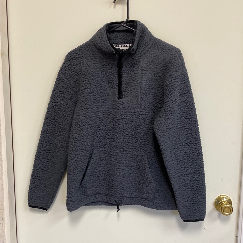 PINK by Victoria’s Secret Sherpa Half Zip Hoodie X-SMALL